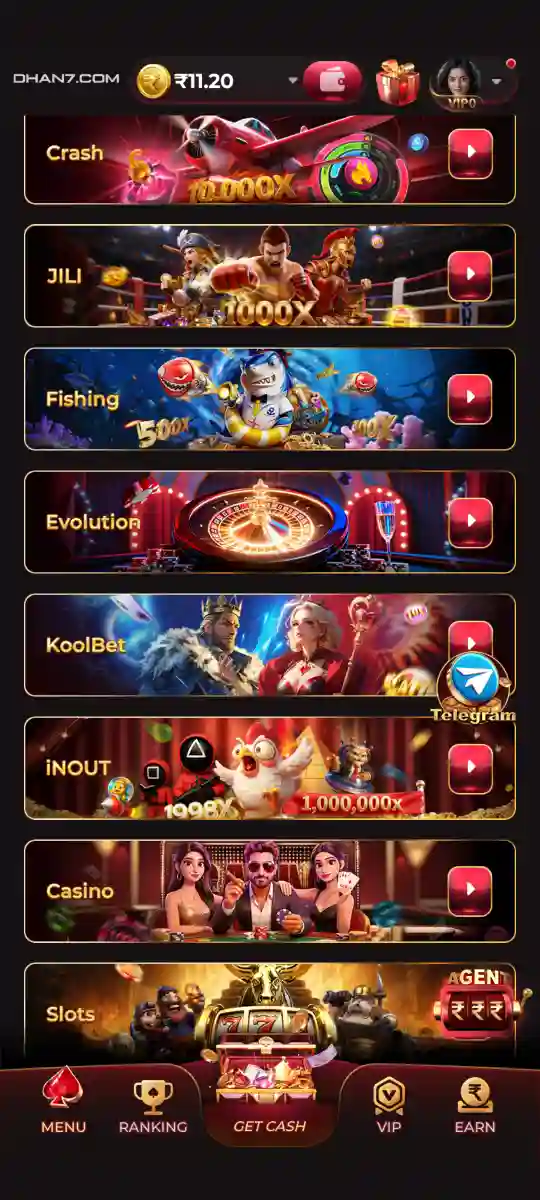 Dhan7 Game Android gaming interface screen 3