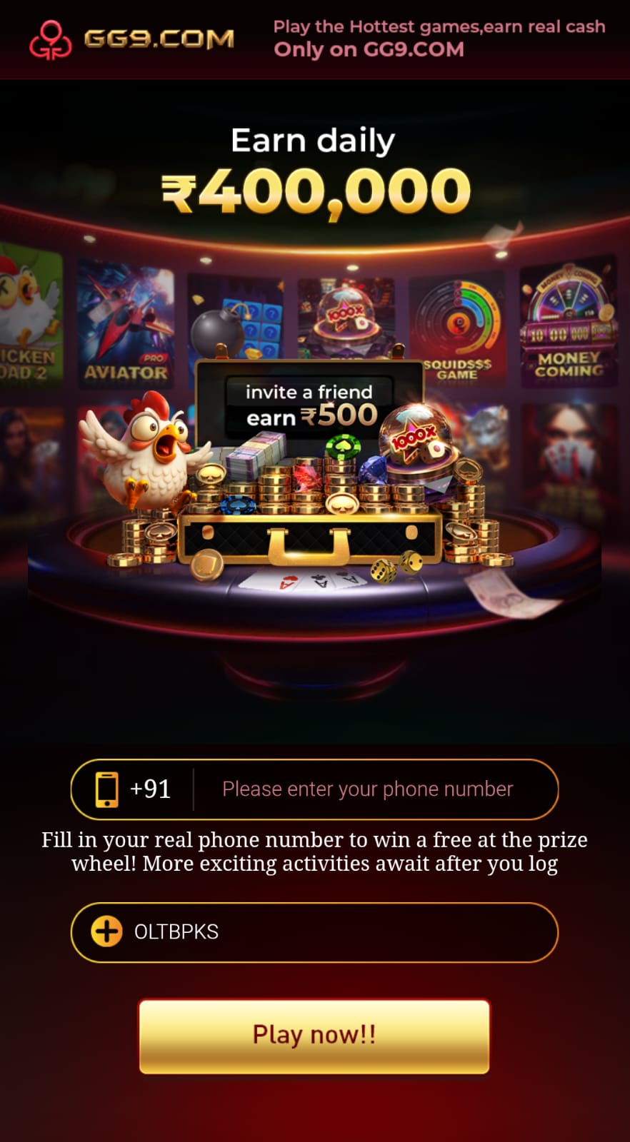 GG9 Game app screenshot 1