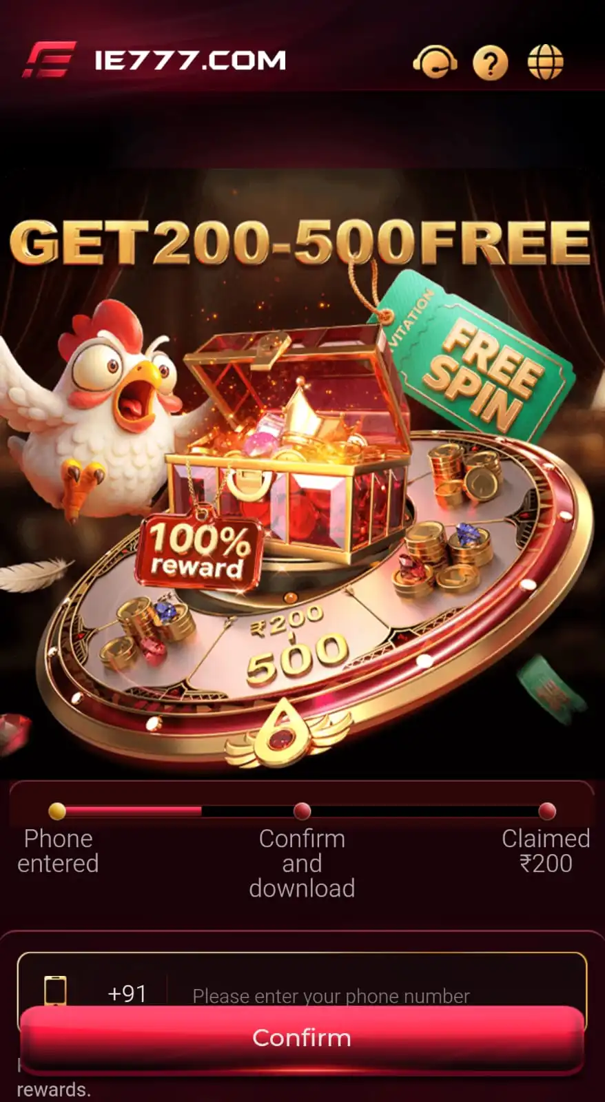 IE777 Game mobile app and featured games