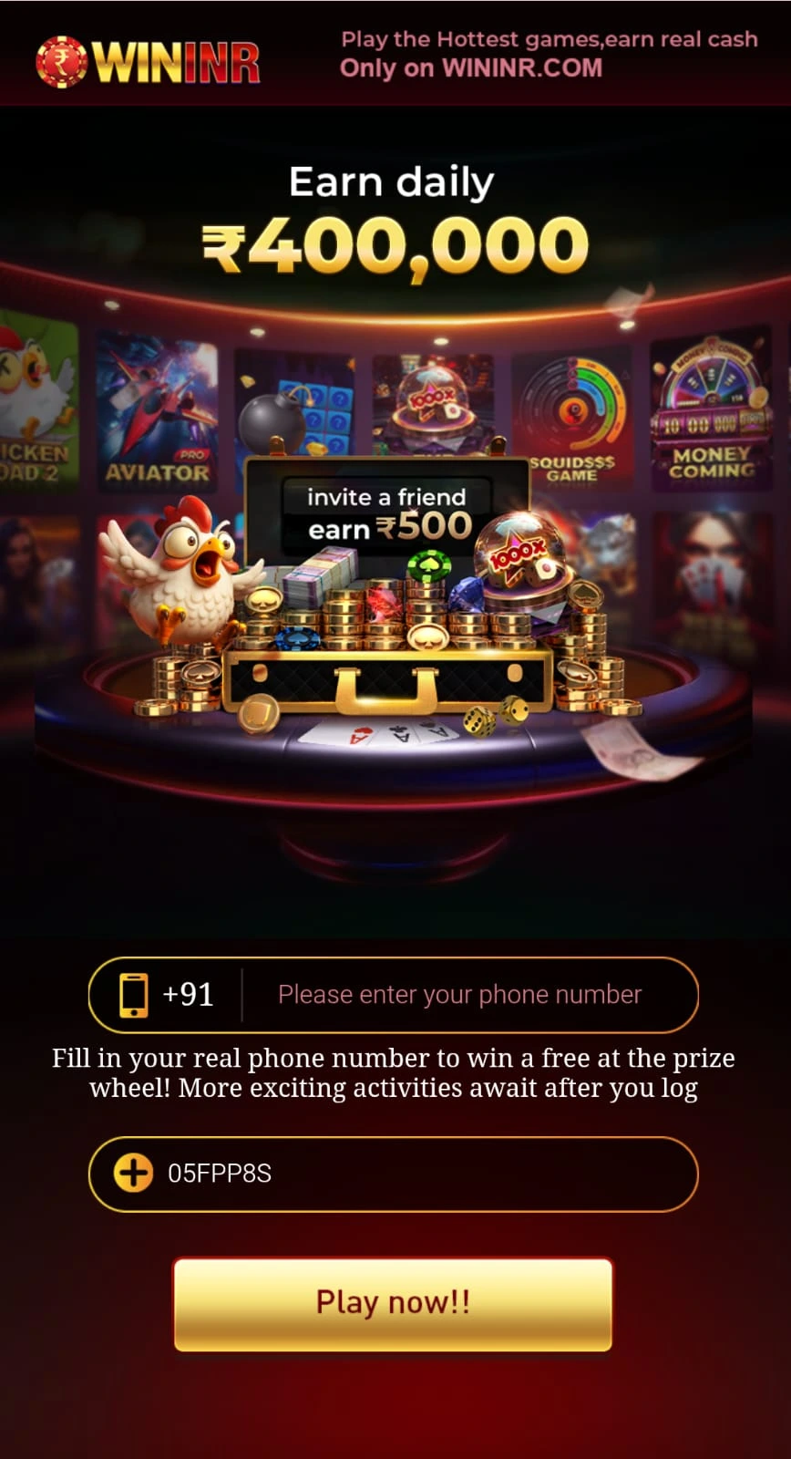 WININR Game app screenshot 1